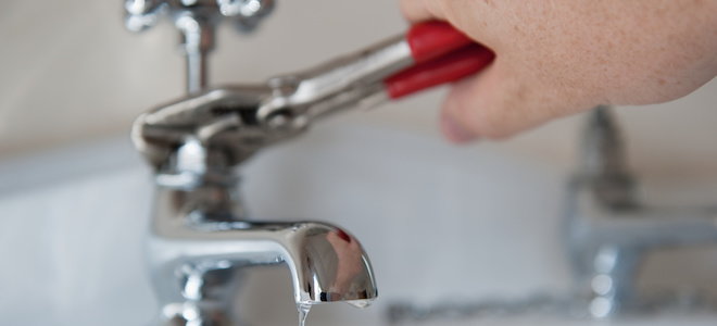 Repairing a faucet leak