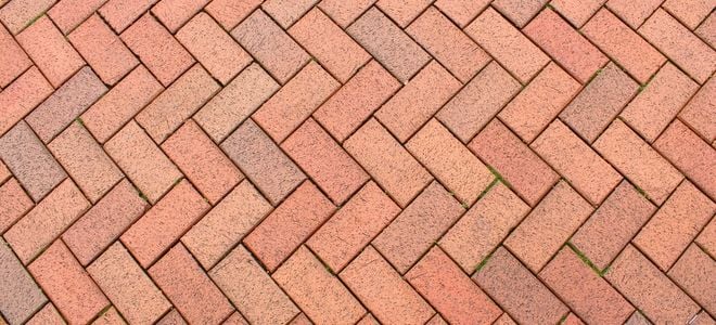 brick floor with diagonal shapes