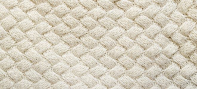 white woven wool carpet