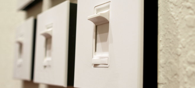 dimmer switches on wall