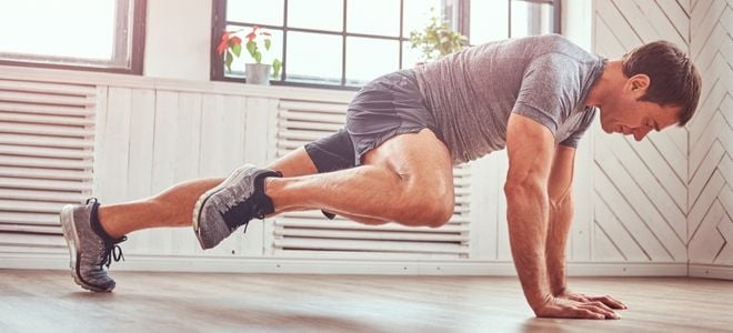 fit man doing floor workout