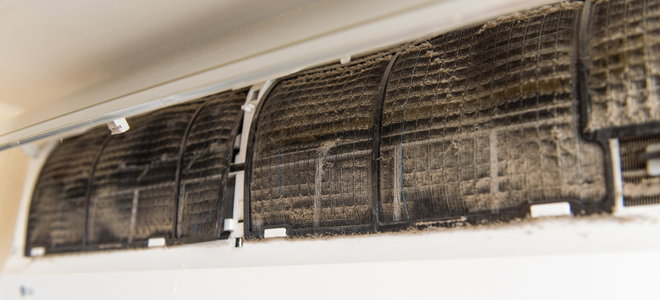 dirty filters on split air conditioner