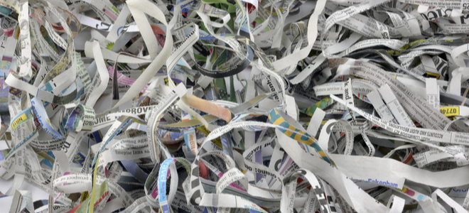 shredded newspaper