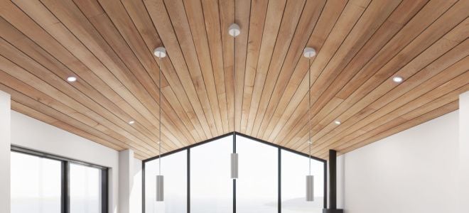 wood furring strip ceiling