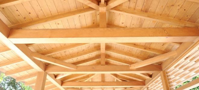 wood furring strip ceiling