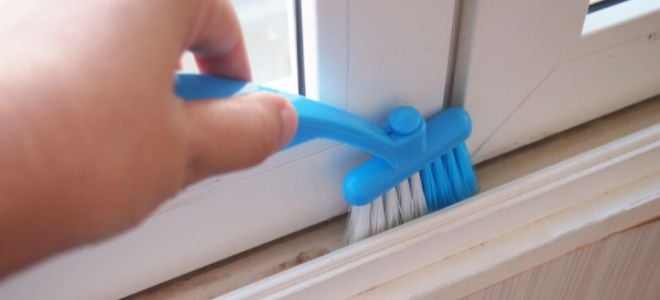 brush cleaning sliding window track