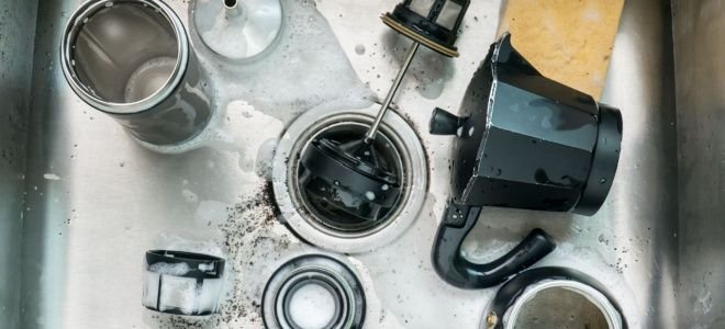 cleaning parts of coffee maker