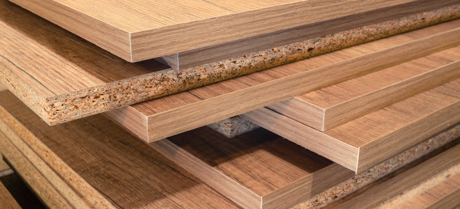 a stack of various kinds of plywood