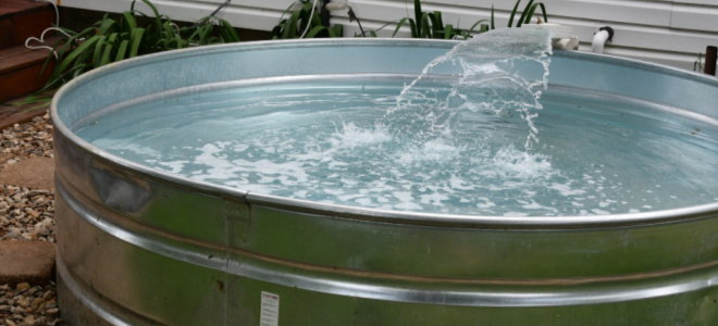 stock tank filling with water