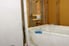 bathtub in bathroom during remodel of walls