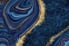 faux marble swirled paint with blues and golds