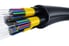 Fiber optic audio cables on a white background.