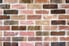 Multi-colored brick wall