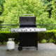 a grill and propane tank on a patio