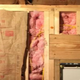 fiberglass insulation installed in wall framing