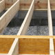 Floor joists in a construction project.