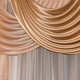 Rose gold colored silk curtains