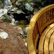 Curved built in deck bench