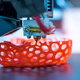 3d printer creating biological lattice structure