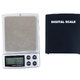 Digital pocket scale on a white background.