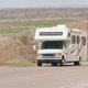 An RV on the road.