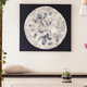minimalist zen interior design with plants on shelf and moon art piece