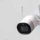 White wireless security camera