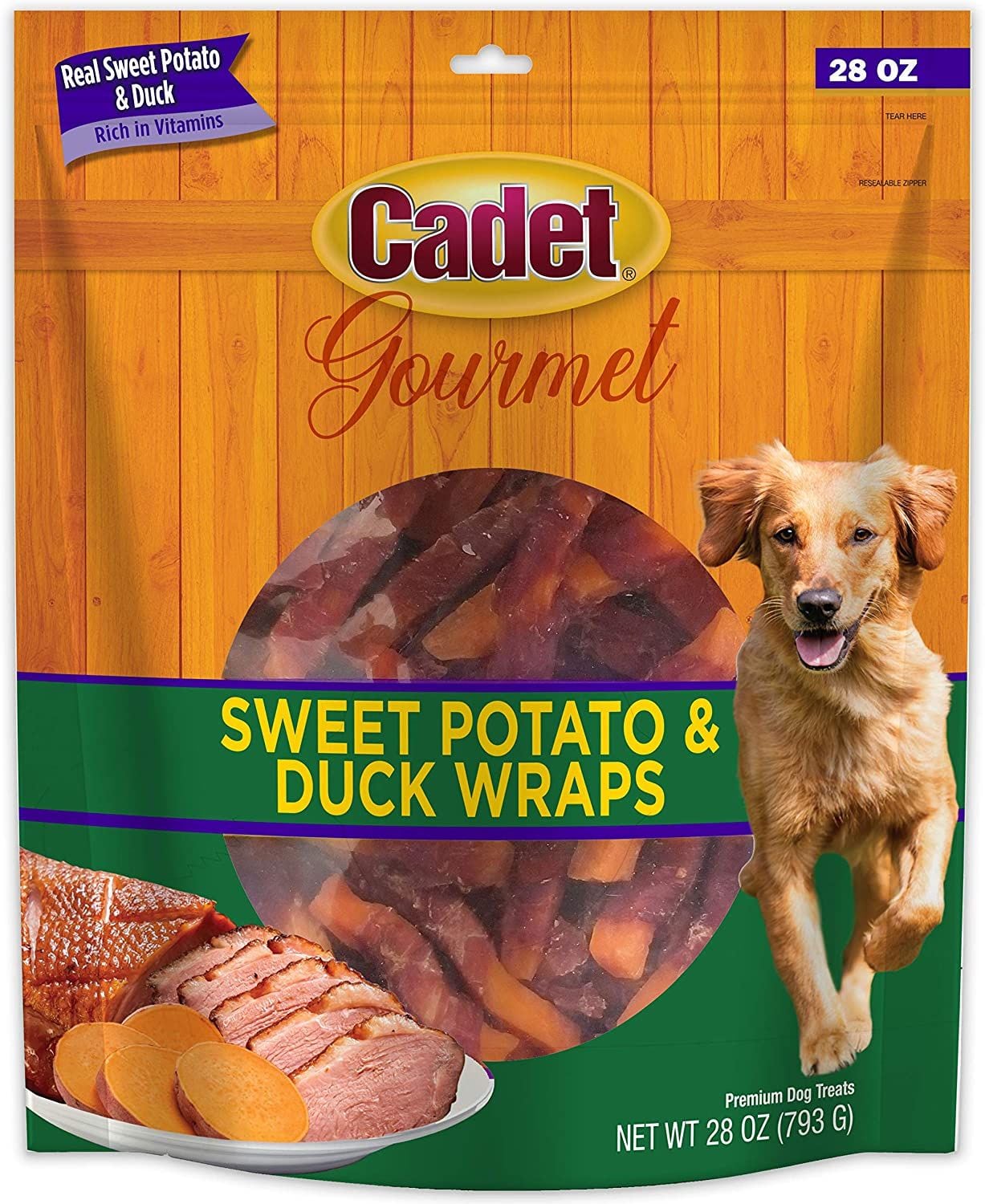 Cadet Gourmet Sweet Potato & Duck Wrapped Dog Treats