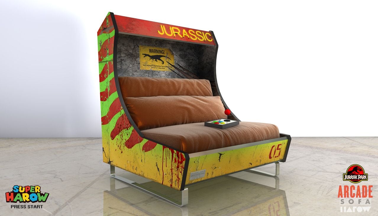 Jurassic Park-inspired Arcade Chair by French artist Harow.
