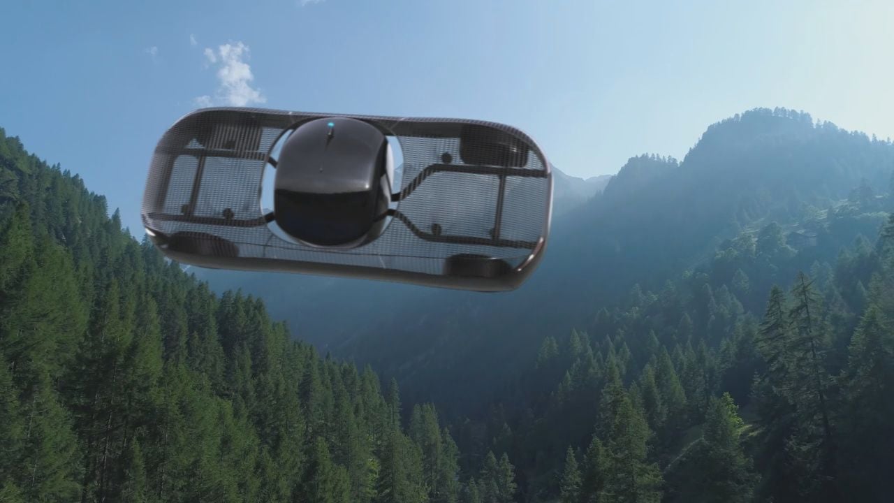 Alef Model A flying car transitions from driving to flying.