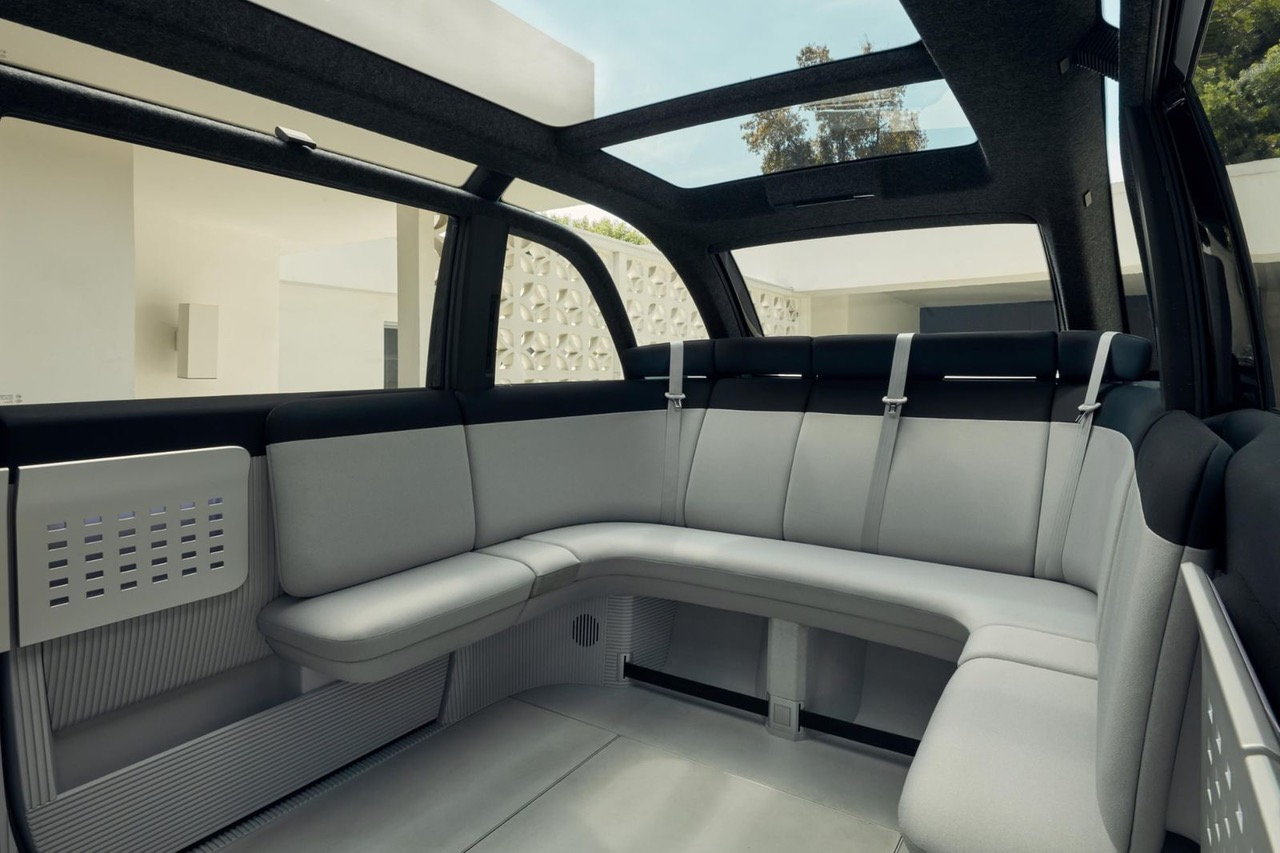 Interiors of the Lifestyle Vehicle by Canoo mimic Apple's alleged self-driving car plans.