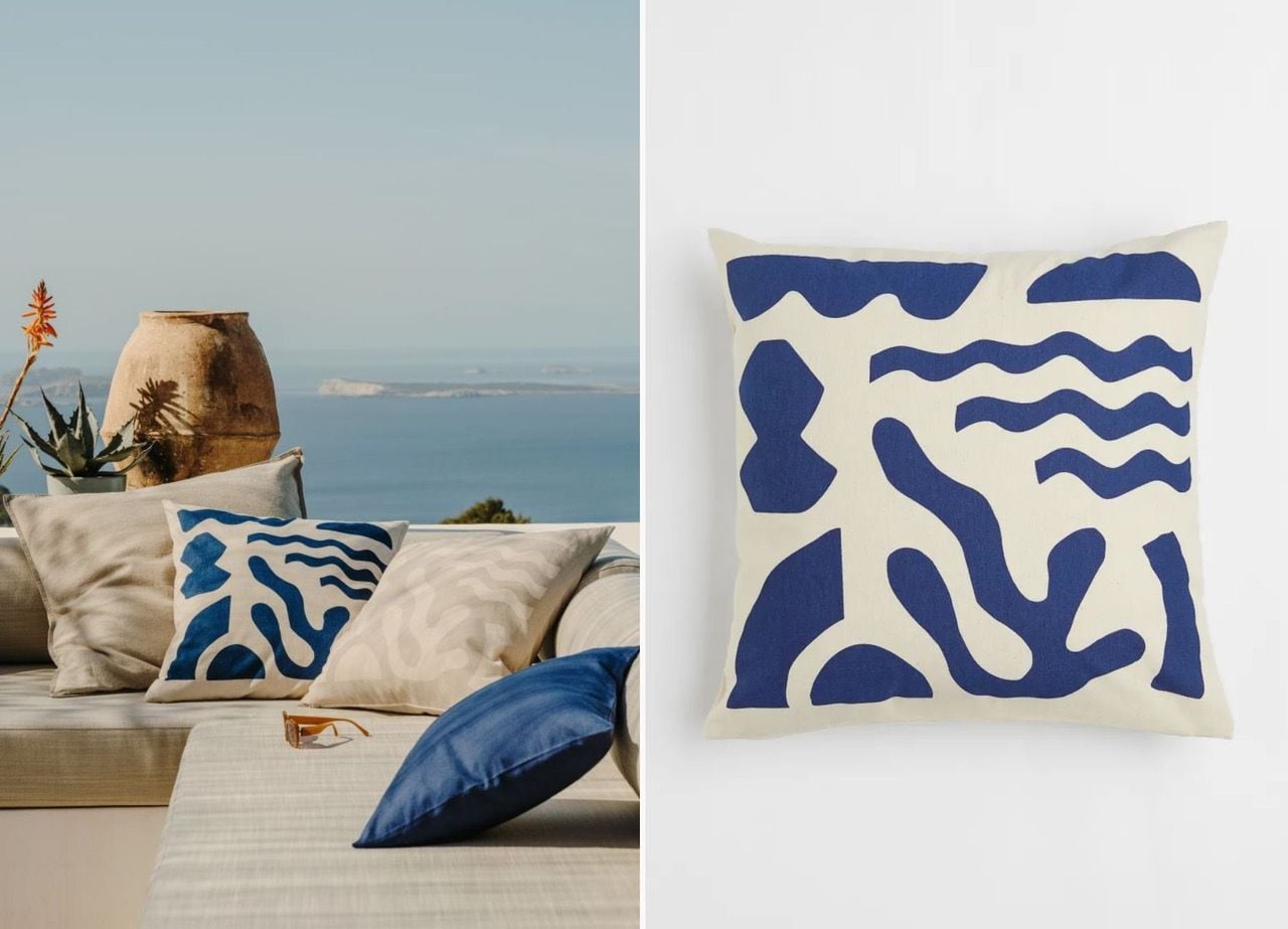 H&M's Patterned Cotton Cushion Cover