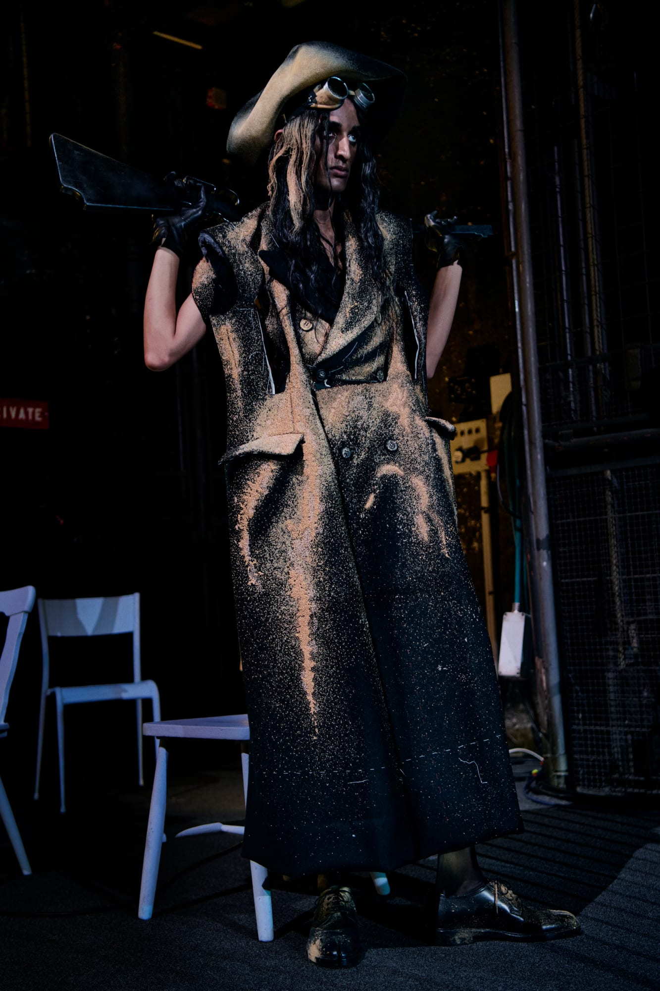 Sleeveless Trench Coat by Maison Margiela at Paris Fashion Week 2022.