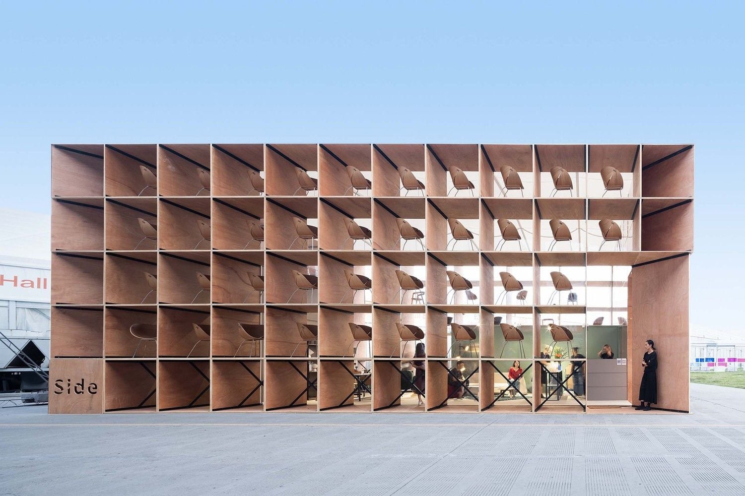The all-plywood Furniture Pavilion S from Rooi Design not only functions as a perfect showroom — its parts can also be rearranged endlessly to make individual pieces 