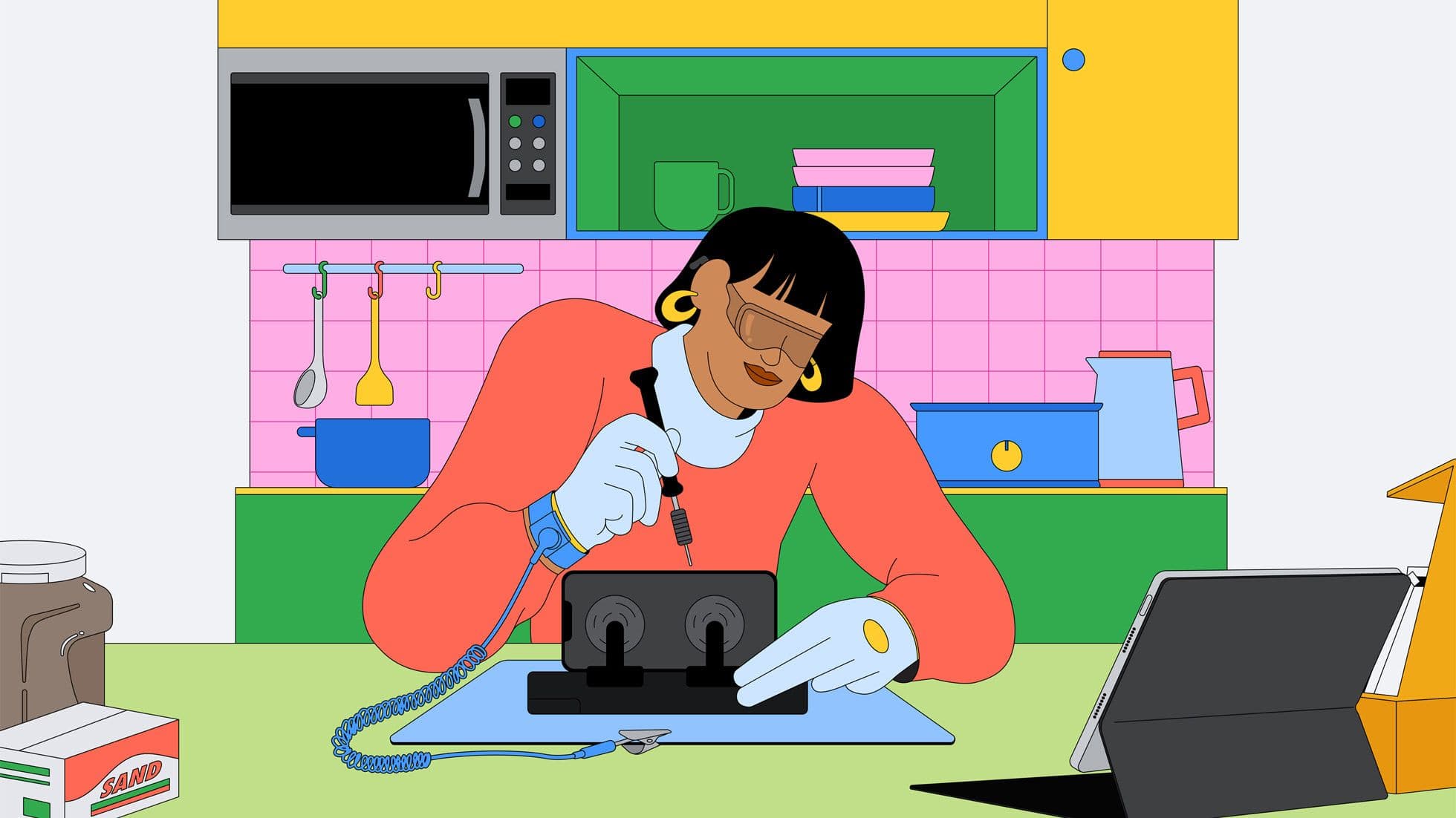 Official animation for Apple's new Self Service Repair Program shows a person hard at work repairing their own Apple devices.