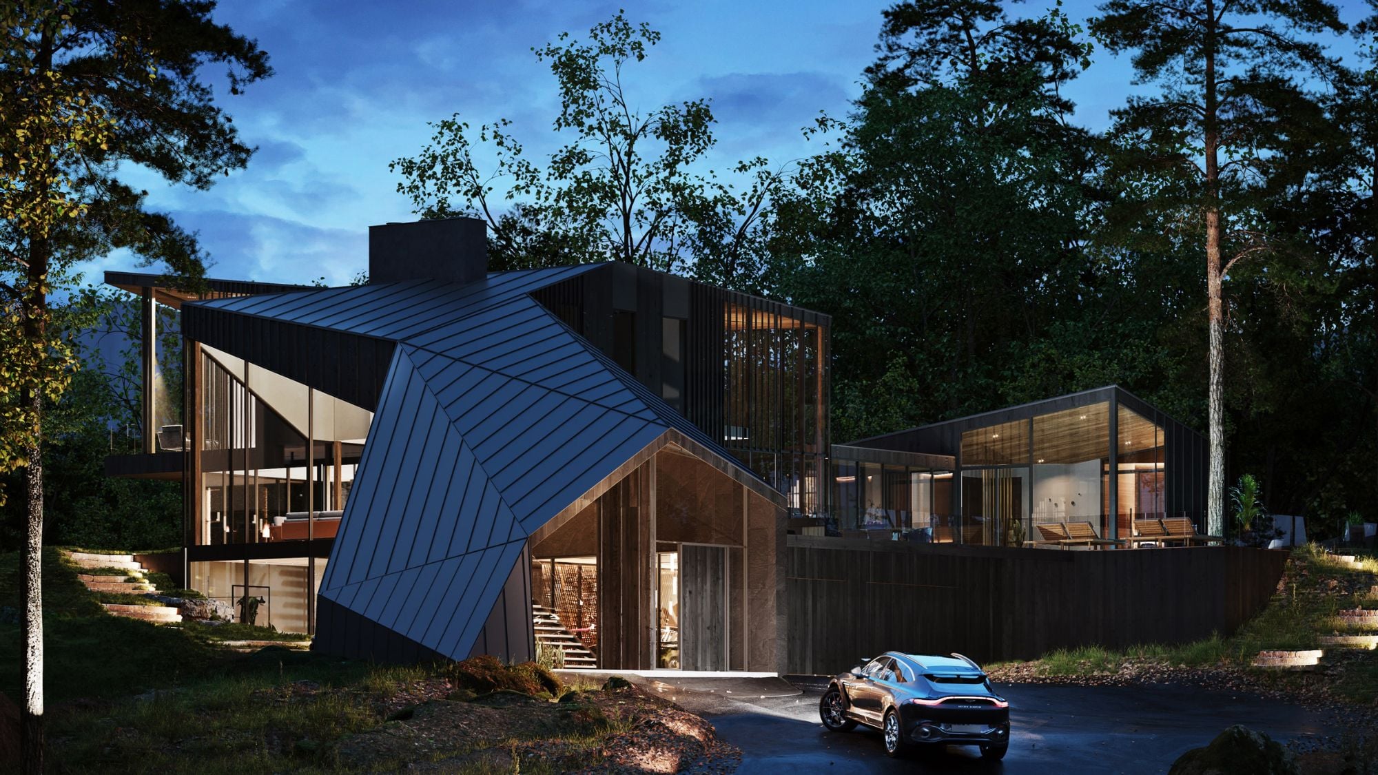 Aston Martin Designs Sleek New “Sylvan Rock” Home in New York