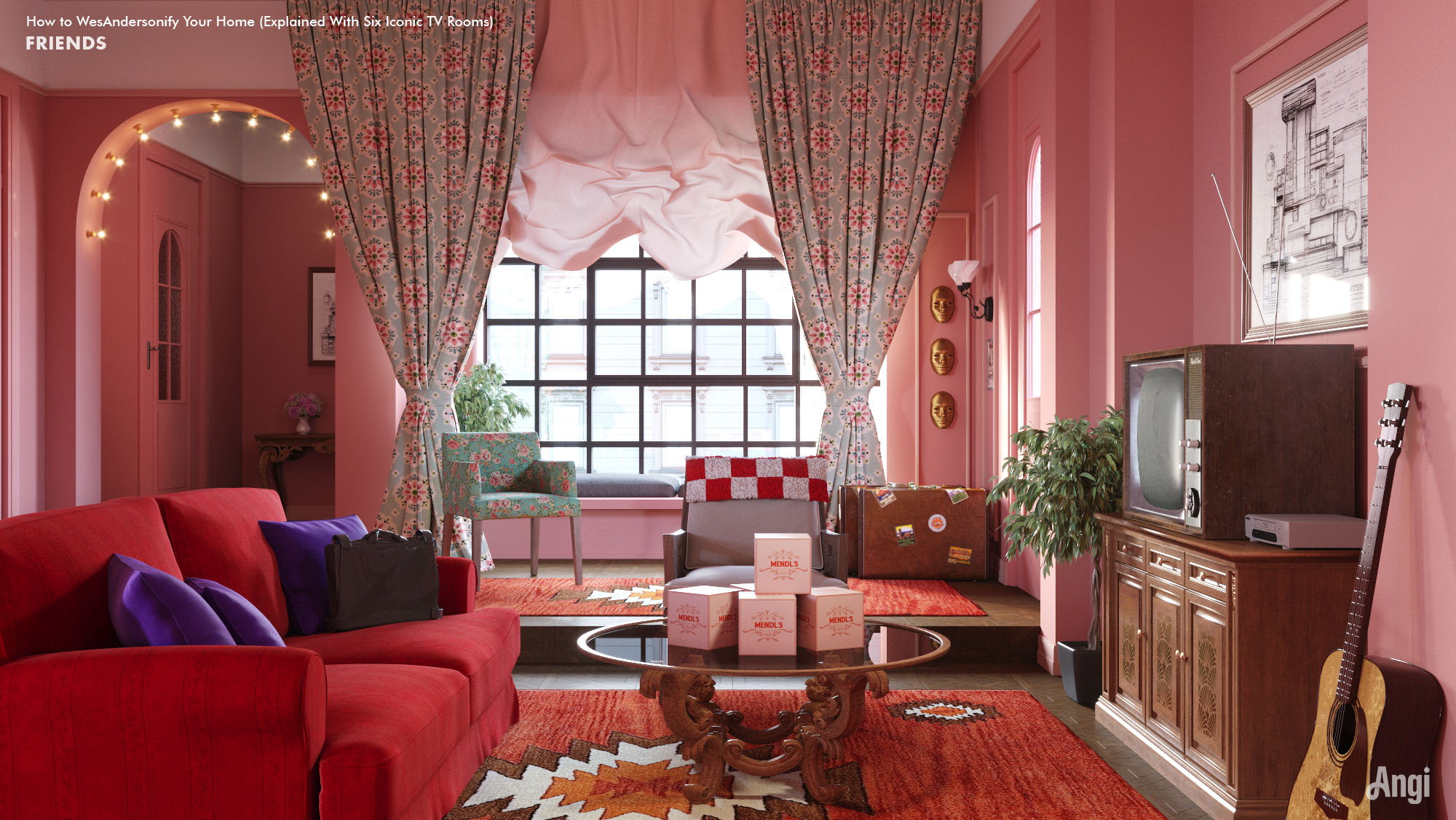 Monica Geller's living room from the hit sitcom 