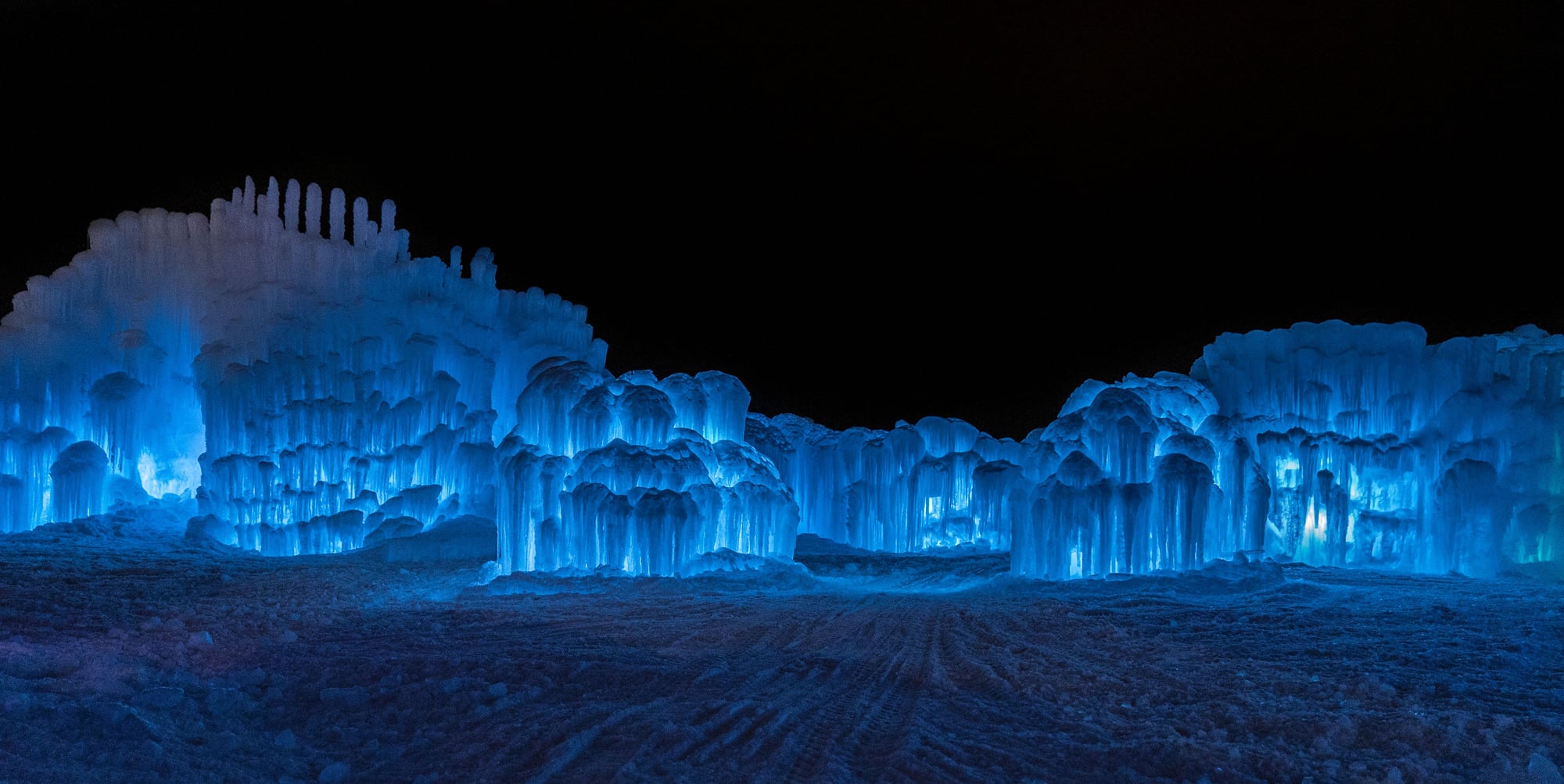 Marvel in the magic of Brent Christensen's translucent ice castles. 