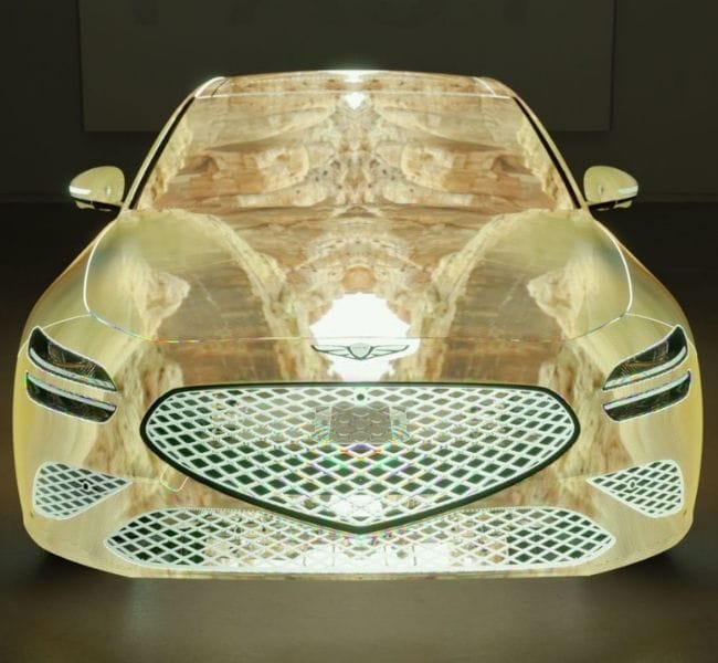 Artist Sebastian Errazuriz's Genesis G70 NFT reimagines the supercar as both a canvas for memories and as an escape pod. 