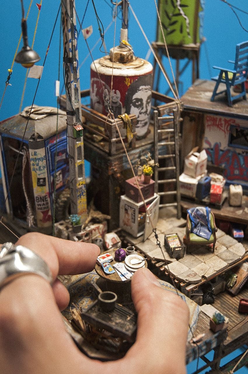 Detailed view of the breathtakingly accurate miniature details that make up 