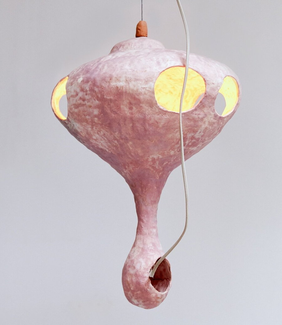 Sculptural hanging lamp featured in designer Yuko Nishikawa's 