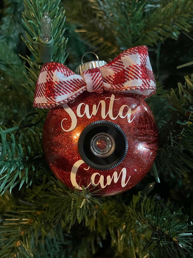 Hang this Santa Cam Ornament from your tree to catch the jolly old man in the act this Christmas!