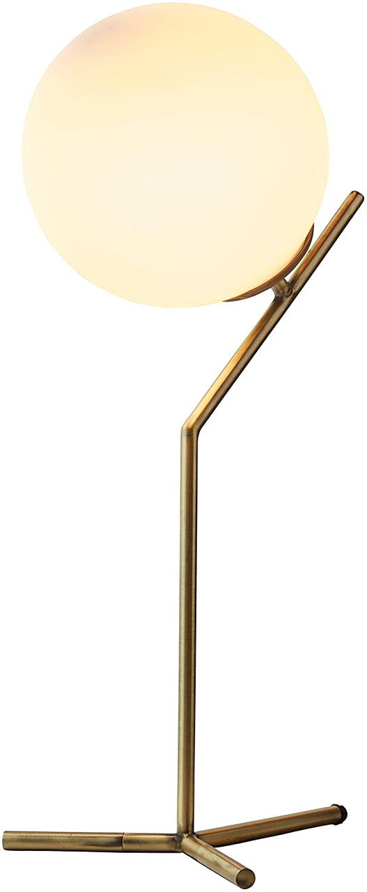 Rivet Glass Ball and Metal Table Lamp