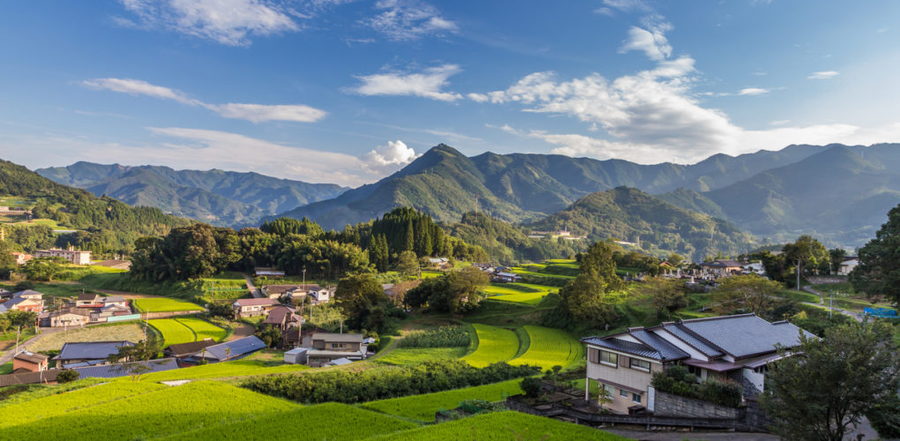 Rural Japanese village of Takachiho.