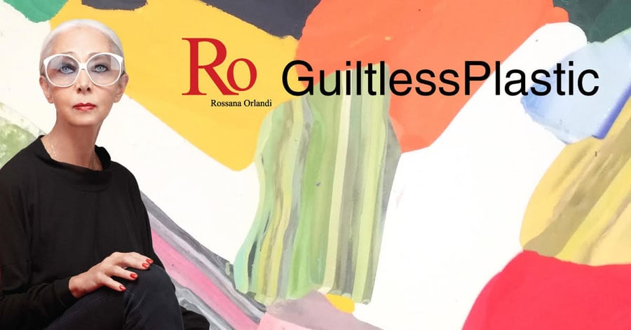Promotional image for the Rossana Orlandi Guiltless Plastic Initiative at Milan Design Week 2022.