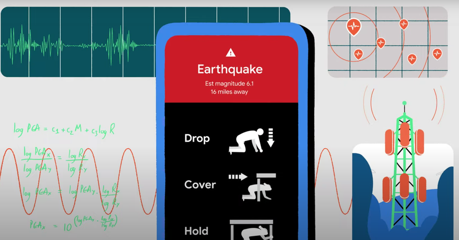 Google's new global earthquake detection network uses the sensors in Android smartphones to send people alerts slightly ahead of an earthquake.