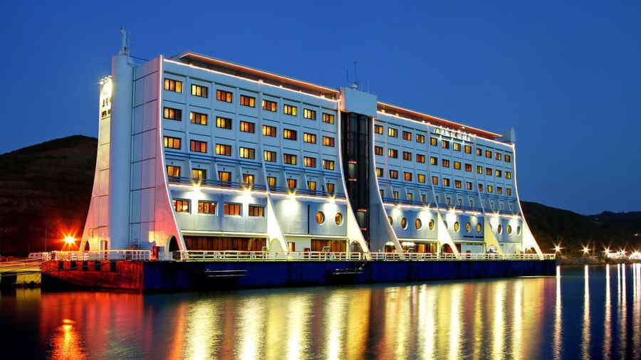 The Australian hotel initially known as the Barrier Reef Resort is today moored off the coast of North Korea. 