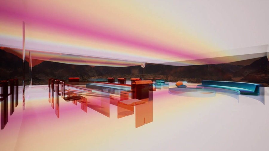 Images from Krista Kim’s all-digital Mars House, a calming virtual space that recently sold for over $500,000 as an NFT (non-fungible token).