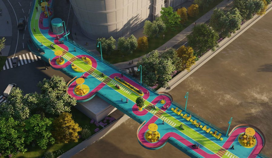 One of many super-colorful playgrounds in Shanghai designed by 100 Architects.