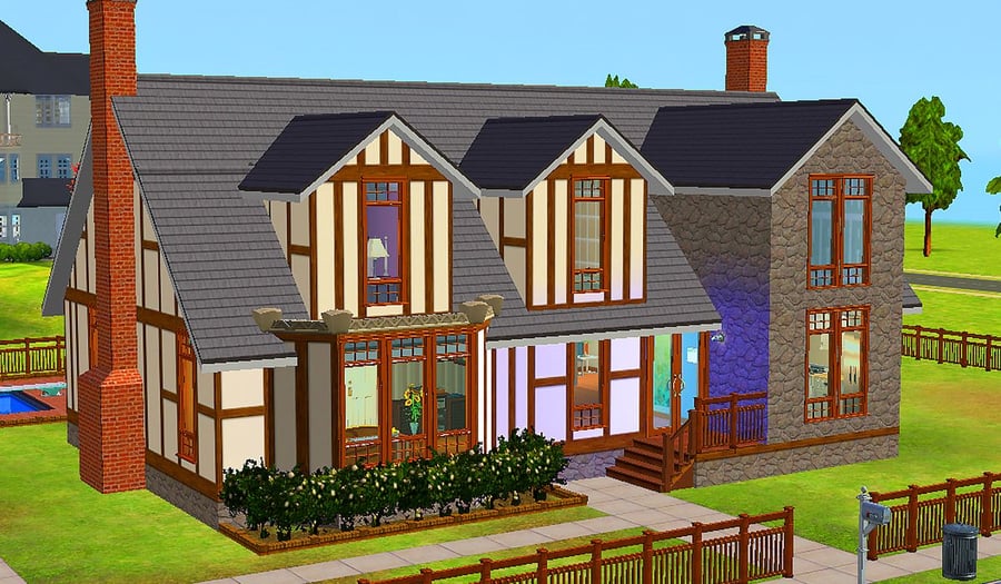 The Sims' Pleasant Family home is exactly what you'd expect from a nice-looking suburban home. 